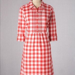 Boden gingham plaid dress us14